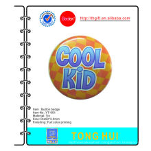 Cool Kid printed logo metal Tie button badges
